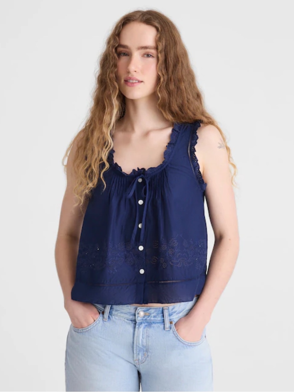 Madewell The Leah Top - Navy